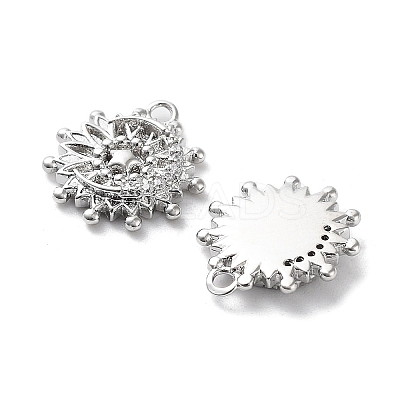 Rack Plating Brass Micro Pave Cubic Zirconia Pendants KK-K333-95P-1