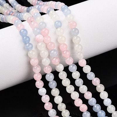 Dyed Natural White Jade Beads Strands G-T140-4mm-A03-1