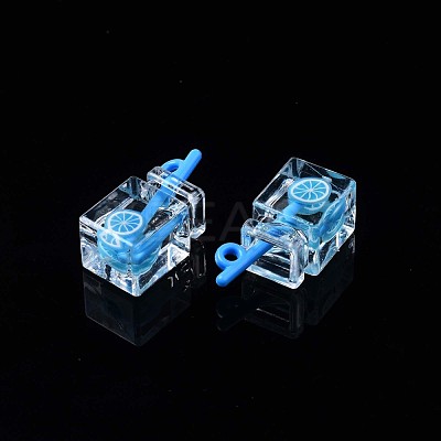 Imitation Drink Resin Pendants CRES-S359-32C-1