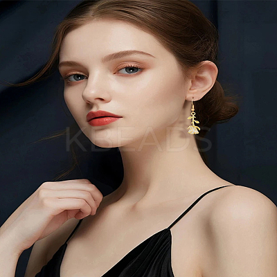 1 Pair Alloy Enamel Dangle Earrings EJEW-LP0007-108B-1