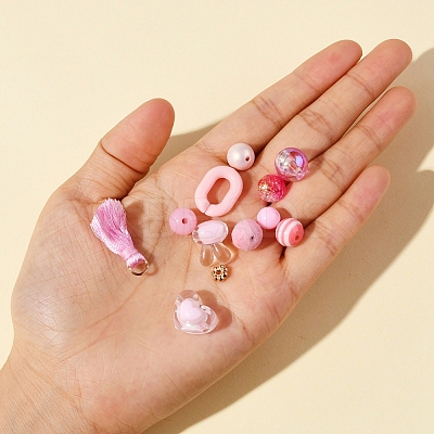 167Pcs Flower & Geometry Acrylic & Resin Beads DIY-YW0002-55-1