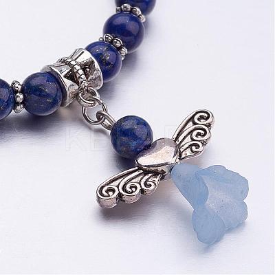 Natural Gemstone Beads Stretch Charm Bracelets BJEW-JB02592-1