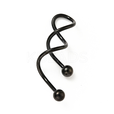 316 Stainless Steel Spiral Barbell LS-AJEW-G042-02EB-1