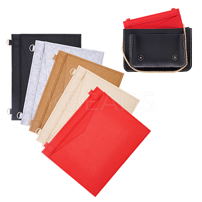 5Pcs 5 Colors Wool Felt Bag Organizer Inserts FIND-WR0007-29B-1
