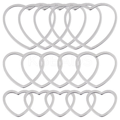 60Pcs 3 Style 304 Stainless Steel Linking Ring STAS-SC0004-19-1