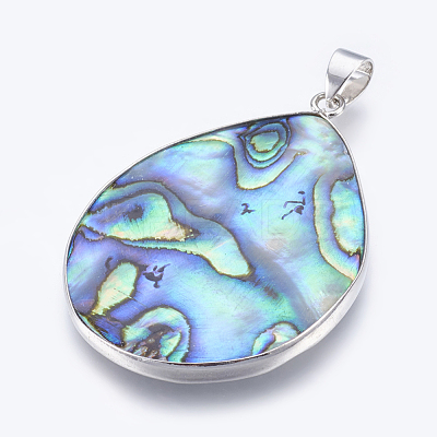 Abalone Shell/Paua Shell Pendants SSHEL-P014-25-1