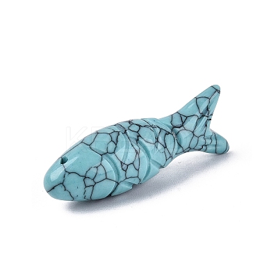 Synthetic Turquoise Carved Pendants G-T144-47B-1