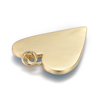 Brass Enamel Pendants KK-M205-13G-09-1