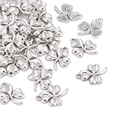 Ireland Tibetan Style Alloy Shamrock Pendants LS-TIBEP-EA11722YKG-AS-LF-1