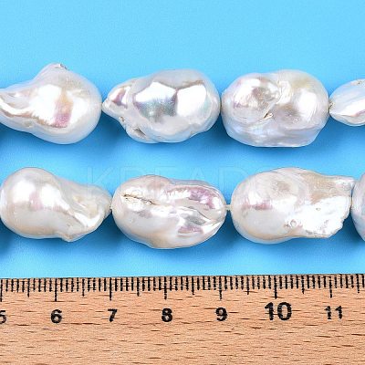 Natural Baroque Pearl Keshi Pearl Beads Strands PEAR-S019-05C-1