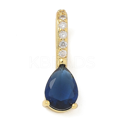 Brass Micro Pave Cubic Zirconia Pendants KK-U050-05G-01-1
