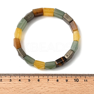 Natural Mixed Stone Beads Stretch Bracelets for Women Men BJEW-C097-06-03-1