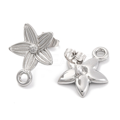 Non-Tarnish 304 Stainless Steel Studs Earring Findings EJEW-H013-19P-1