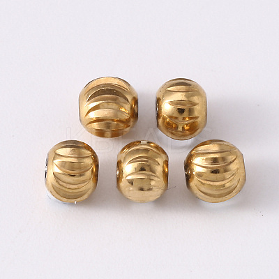 201 Stainless Steel Corrugated Beads LS-X-STAS-S103-17C-G-1