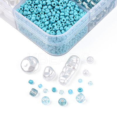 DIY 10 Style ABS & Acrylic Beads Jewelry Making Finding Kit DIY-N0012-05D-1