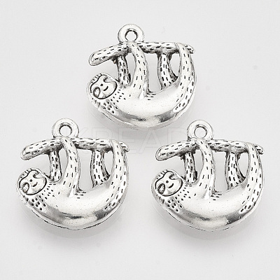 Tibetan Style Alloy Pendants X-TIBEP-T009-11AS-RS-1
