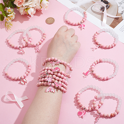 14Pcs Glass Beads Stretch Bracelets for Women BJEW-PH01886-1