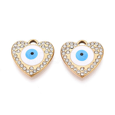 304 Stainless Steel Rhinestone Pendants STAS-N110-48A-G-1