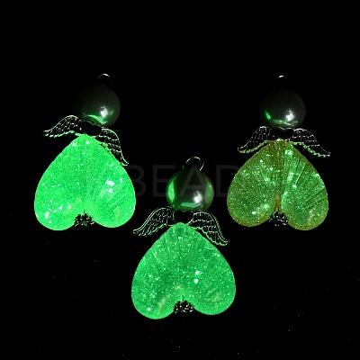Luminous Transparent Acrylic Pendants PALLOY-JF04204-01-1