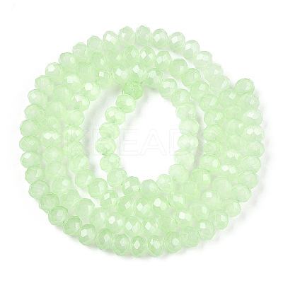 Baking Paint Imitation Jade Glass Bead Strands DGLA-A034-J4MM-A03-1
