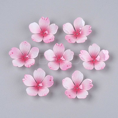 Flower Acrylic Bead Caps SACR-T017-51C-1