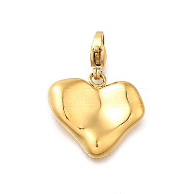 Heart 304 Stainless Steel Pendant Decorations STAS-R159-41G-03-1