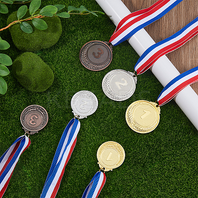 6Pcs 6 Styles Zinc Alloy Commemorative Medals AJEW-FH0005-05-1