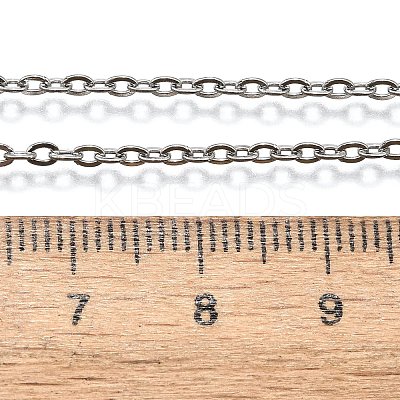 Tarnish Resistant 304 Stainless Steel Women Chain Necklaces X-NJEW-C079-01C-1