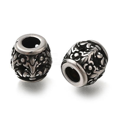 304 Stainless Steel European Beads STAS-D191-08J-AS-1