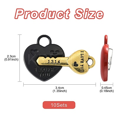 10 Sets Spray Painted Alloy Split Pendants FIND-FS0004-22-1