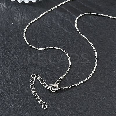 1.2MM 304 Stainless Steel Boston Link Chain Necklaces NJEW-D328-01P-03-1