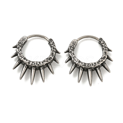 316 Surgical Stainless Steel Hoop Earrings EJEW-D096-08J-AS-1