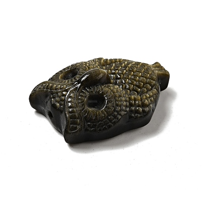 Natural Golden Sheen Obsidian Pendants G-D471-02-1