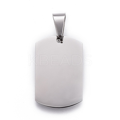 201 Stainless Steel Stamping Blank Tag Pendants STAS-O044-01-122-1