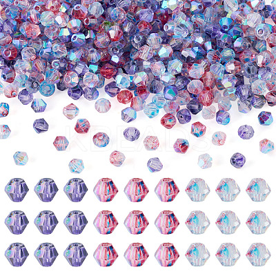 390Pcs 3 Colors Transparent Colours Glass Seed Beads GLAA-TA0003-76C-1