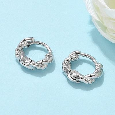 Brass Hoop Earrings EJEW-Q015-03P-01-1
