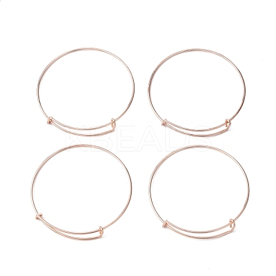 Adjustable Iron Expandable Bangle Making BJEW-R038-RG-1