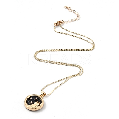 Alloy Rhinestone Pendant Necklaces NJEW-H306-A12-G-1