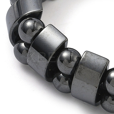 Valentine Day Gifts for Husband Stretchy Magnetic Synthetic Hematite Bracelet IMB005-01-1