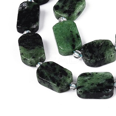 Natural Ruby in Zoisite Beads Strands G-C098-A38-01-1