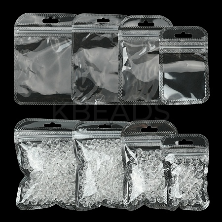 40Pcs 4 Styles Transparent Plastic Resealable Packaging Bags OPP-FS0001-10-1