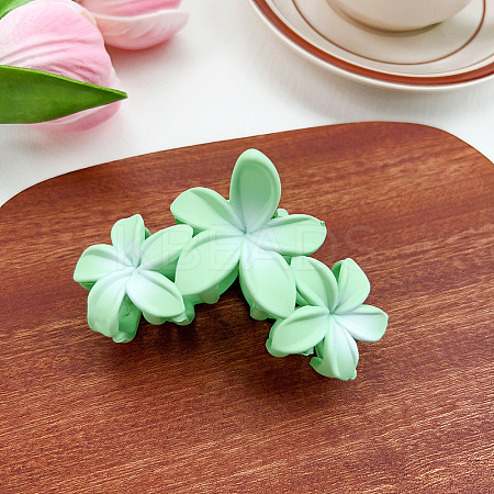 Candy Color Three Flower Plastic Claw Hair Clips PW-WG6FDF6-03-1