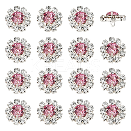 24Pcs 1-Hole Zinc Alloy Buttons FIND-PH0026-98C-1