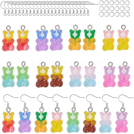 DIY Bear Resin Dangle Making Kits DIY-NB0004-25P-1