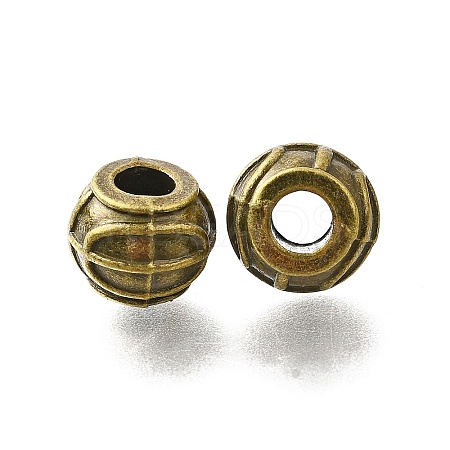 Tibetan Style Alloy European Beads TIBE-L008-01AB-1