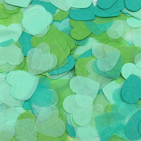 5 Bags Paper Heart Confetti AJEW-CP0011-74A-1