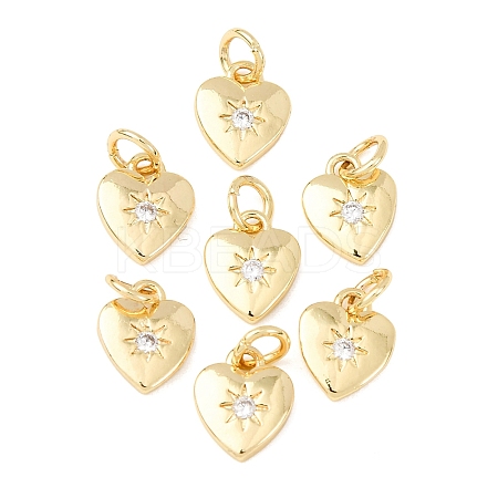 Brass Micro Pave Cubic Zirconia Charms RB-I078-67G-NR-1