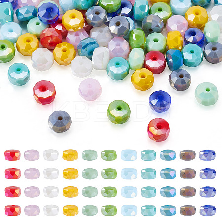 88Pcs 11 Colors AB Color Plated Electroplated Glass Beads EGLA-TA0001-53-1