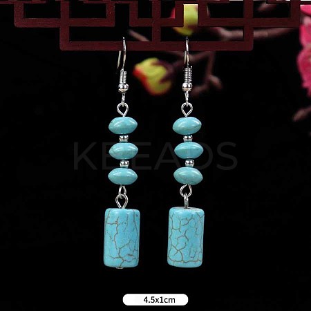Ethnic style retro turquoise earrings for women WG2299-3-1