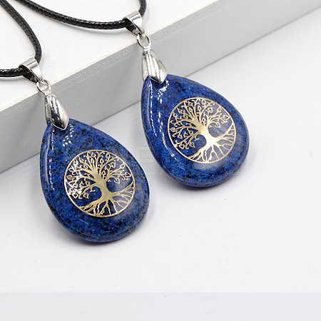 Natural Lapis Lazuli Pendant Necklaces FS-WG13773-04-1